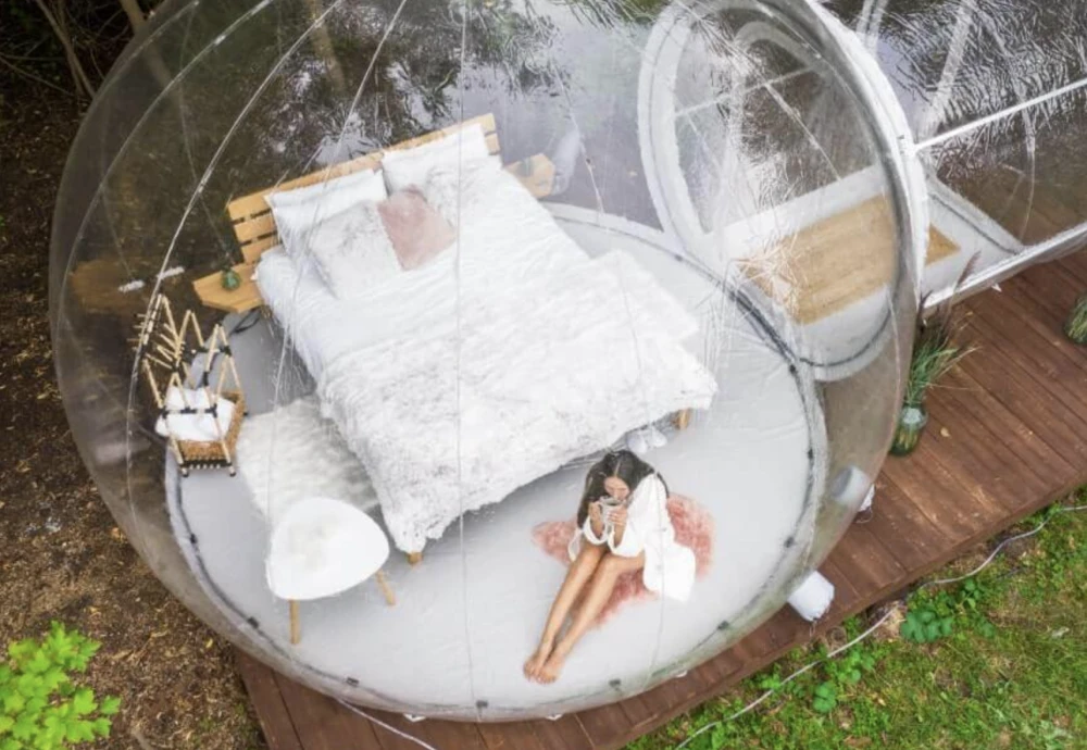 stargazing clear inflatable bubble dome igloo tent