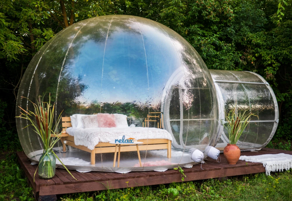 stargazing clear inflatable bubble dome igloo tent